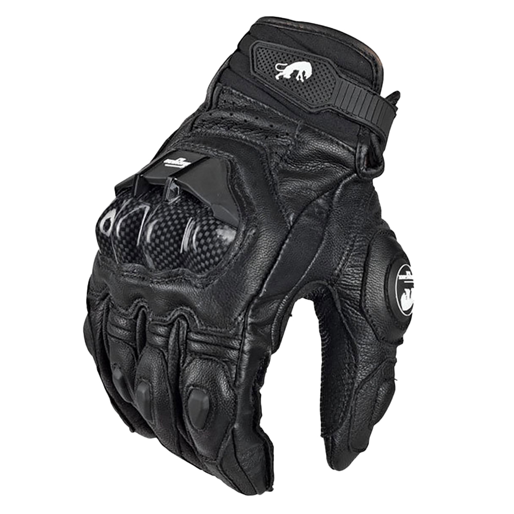 Horse Riding Glove - AFS 6 Motosiklet Deri Eldiven Karbon