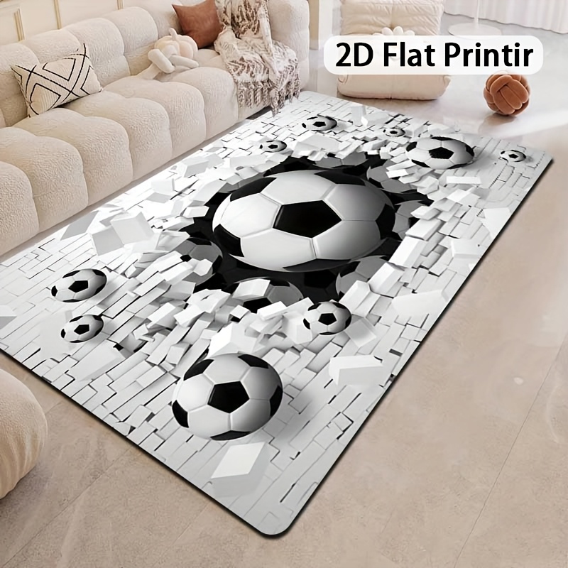 Outdoor Sport Live - Futbol Topu 3D Efektli Halı Flanel