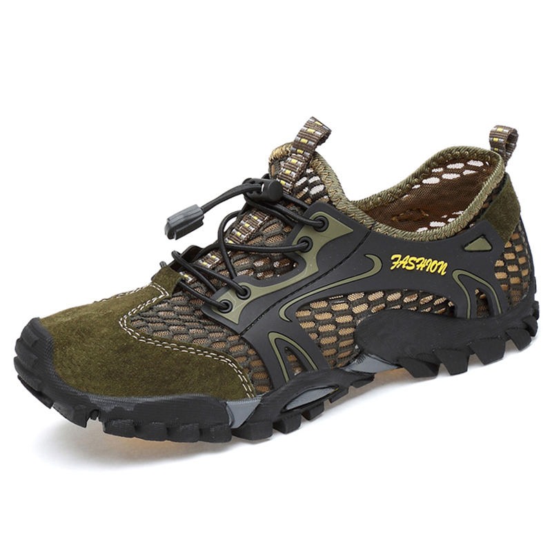 Climbing Shoe Beginner - Yaz nefes erkekler yürüyüş ayakkabıları süet